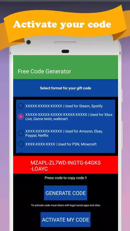 Play Gift Code Generator | Activator